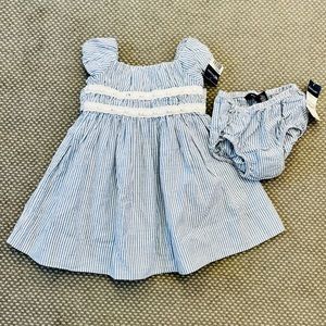 Ralph Lauren Dress with Matching Diaper Cover- New with Tags